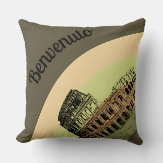 Benvenuto Rom Kolosseum Retro-Kunst-Kissen Kissen
