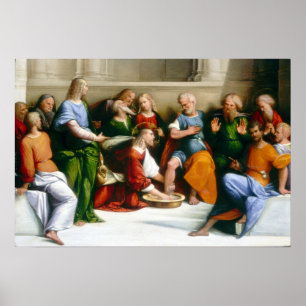Benvenuto Tisi Christ waschend der Jüngerfüße Poster