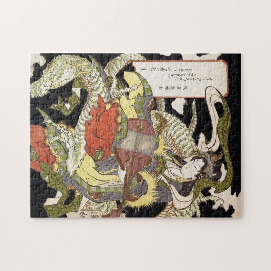 Benzaiten Göttin der Schönheit auf Drachenkunst si Puzzle (Horizontal)