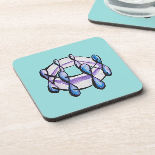 Benzene Molecule Bio Chemie Student Lehrer Getränkeuntersetzer (Linke Seite)