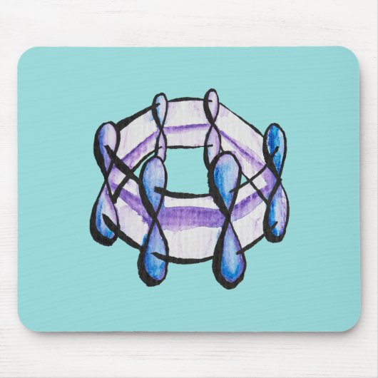 Benzene Molecule Bio Chemie Student Lehrer Mousepad (Vorne)