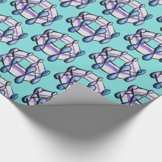 Benzene Molecule Muster Bio Chemie Art Geschenkpapier (Ecke)