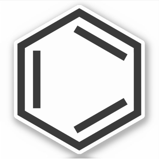 BENZENE RING SYMBOL AUFKLEBER (Vorderseite)