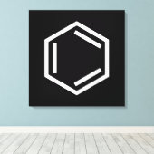 BENZENE RING SYMBOL LEINWANDDRUCK (Insitu (Holzboden))