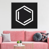 BENZENE RING SYMBOL LEINWANDDRUCK (Insitu (Wohnzimmer))