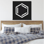 BENZENE RING SYMBOL LEINWANDDRUCK (Insitu (Schlafzimmer))