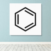 BENZENE RING SYMBOL LEINWANDDRUCK (Insitu (Holzboden))