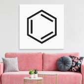 BENZENE RING SYMBOL LEINWANDDRUCK (Insitu (Wohnzimmer))