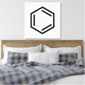 BENZENE RING SYMBOL LEINWANDDRUCK (Insitu (Schlafzimmer))