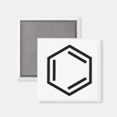 BENZENE RING SYMBOL MAGNET (Vorderseite/Rückseite)