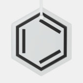 BENZENE RING SYMBOL ORNAMENT AUS GLAS (Vorderseite)