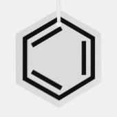BENZENE RING SYMBOL ORNAMENT AUS GLAS (Rückseite)
