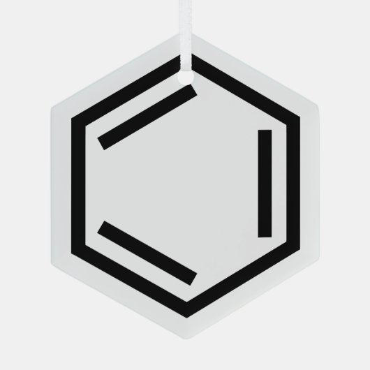 BENZENE RING SYMBOL ORNAMENT AUS GLAS (Rückseite)
