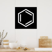 BENZENE RING SYMBOL POSTER (Küche)
