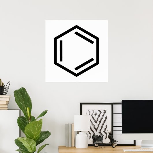 BENZENE RING SYMBOL POSTER (Heimbüro)