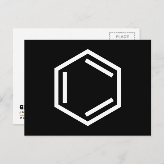 BENZENE RING SYMBOL POSTKARTE (Vorne/Hinten)