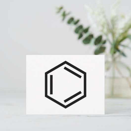 BENZENE RING SYMBOL POSTKARTE (Stehend Vorderseite)
