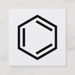 BENZENE RING SYMBOL QUADRATISCHE VISITENKARTE