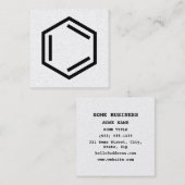 BENZENE RING SYMBOL QUADRATISCHE VISITENKARTE (Vorne/Hinten)