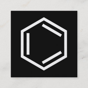 BENZENE RING SYMBOL QUADRATISCHE VISITENKARTE