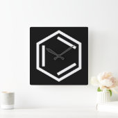 BENZENE RING SYMBOL QUADRATISCHE WANDUHR (Zuhause)