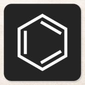 BENZENE RING SYMBOL RECHTECKIGER PAPPUNTERSETZER (Vorderseite)