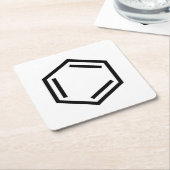 BENZENE RING SYMBOL RECHTECKIGER PAPPUNTERSETZER (angewinkelt)