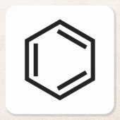 BENZENE RING SYMBOL RECHTECKIGER PAPPUNTERSETZER (Vorderseite)