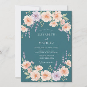 Benzin-Aprikosen-Aquarell-Hochzeit Einladung