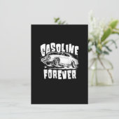Benzin Forever Funny Gas Cars T-Shirts Einladung (Stehend Vorderseite)