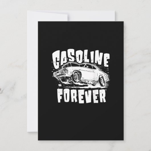 Benzin Forever Funny Gas Cars T-Shirts Einladung (Vorderseite)