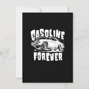Benzin Forever Funny Gas Cars T-Shirts Einladung