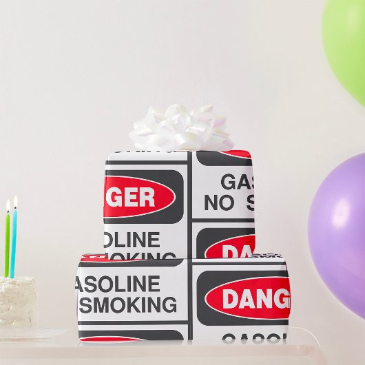 Benzin - kein Raucher-Zeichenpapier Geschenkpapier