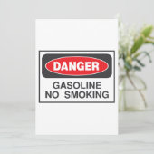 Benzin Keine Rauchverbot Einladung (Stehend Vorderseite)