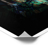 Benzin-Motorrad-Motor Poster (Ecke)