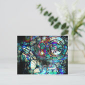 Benzin-Motorrad-Motor Postkarte (Stehend Vorderseite)