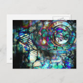 Benzin-Motorrad-Motor Postkarte (Vorne/Hinten)