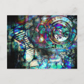 Benzin-Motorrad-Motor Postkarte (Vorderseite)