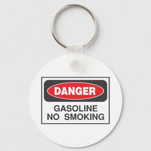 Benzin ohne Rauchen Schlüsselanhänger (Vorderseite)