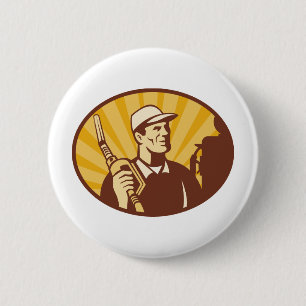 Benzinbegleiter mit Tanksäuledüse Button