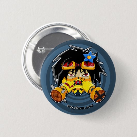 Benzinkirschblüte-Knopf Button (Vorne & Hinten)