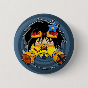 Benzinkirschblüte-Knopf Button