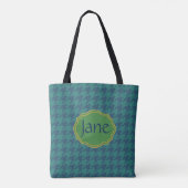 Benzinleaf Hahnentrittmuster Personalisiert Tasche (Rückseite)