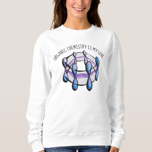 Benzol Molecule Bio Chemie Sweatshirt (Vorderseite)