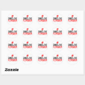 Benzoline Forever Hashtag Auto Magnet Runder Aufkleber (Blatt)