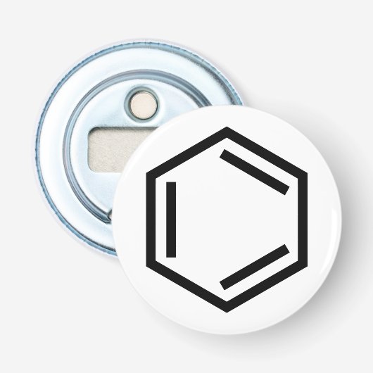 BENZOLRINGSYMBOL FLASCHENÖFFNER (Vorderseite)