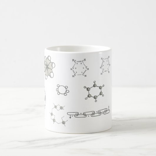 Benzolstrukturen Kaffeetasse (Mittel)