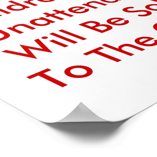 Beobachten Sie Ihre Kinder Poster (Ecke)