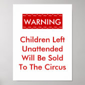 Beobachten Sie Ihre Kinder Poster (Vorne)