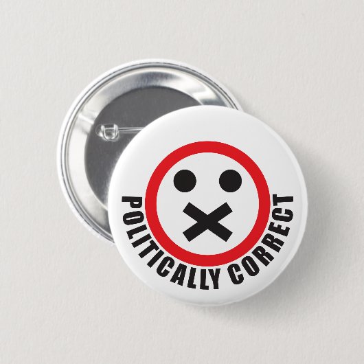 Beobachten Sie Ihren Mund und politisch korrekt Button (Vorne & Hinten)